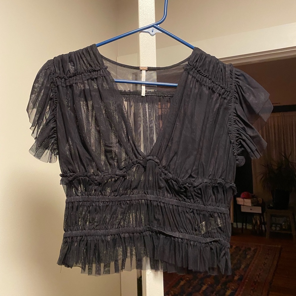 Free people mesh top